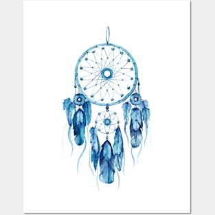 Blue dreamcatcher painting Posters and Art